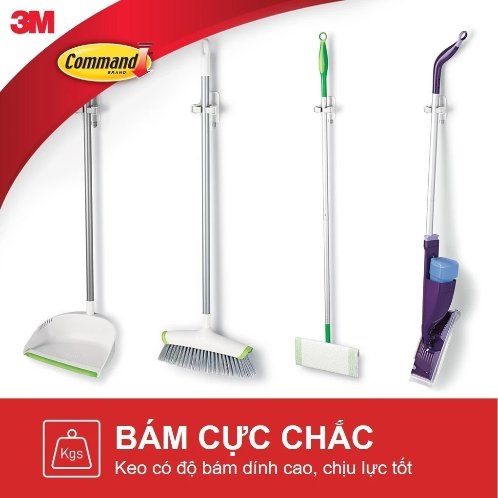 Móc treo chối/ cây lau nhà Command™ 17007 - Chịu lực 1.8 kg - 1 cái/vỉ - 7012591948, , large image number 5